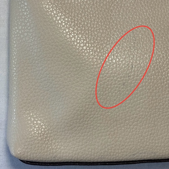 Dana Buchman Small shoulder bag 10.9X9” cream brown trim EUC - Picture 14 of 15